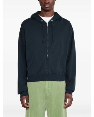 AURALEE High Twist Zip-Up Hoodie - Blue