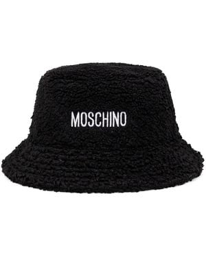 Moschino エンブロイダリー バケットハット - ブラック
