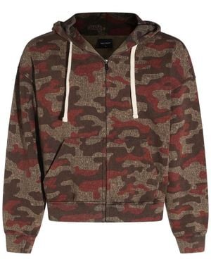 Daily Paper Camouflage-Print Zip-Up Hoodie - Brown