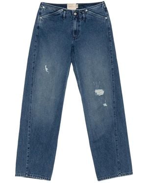 Paloma Wool Distressed-Details Straight-Leg Jeans - Blue