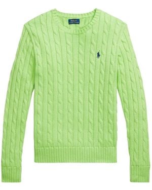 Polo Ralph Lauren Cable-Knit Crew-Neck Jumper - Green
