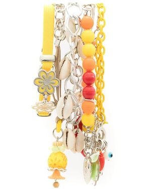 Amir Slama Multi-Chain Stack Bracelet - White