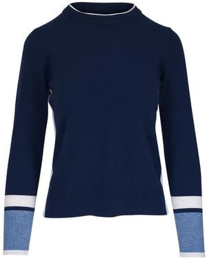 Kinross Cashmere Gestreifter Pullover - Blau