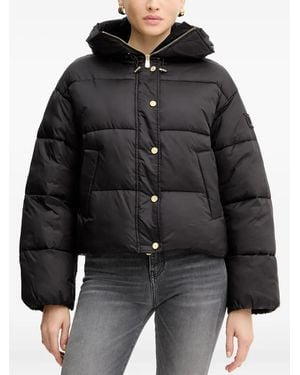 Pinko Buttoned Hooded Jacket - Black