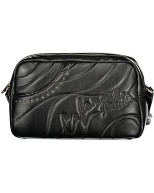 CafeNoir Quilted Stud-Embellished Cross Body Bag - Black
