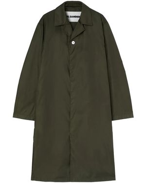 Jil Sander ボタン レインコート - グリーン