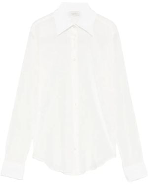 Mazzarelli Gea Curved-Hem Shirt - White