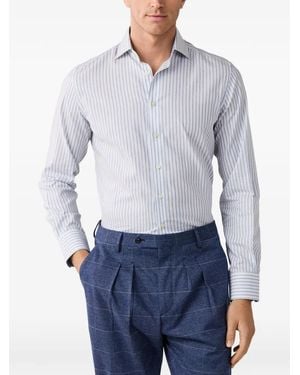 Hackett Chemise En Coton À Larges Rayures - Blue