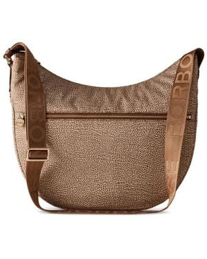Borbonese Kleine Luna Schultertasche - Braun