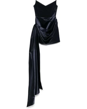Alex Perry Asymmetric Corset Mini Dress - Black