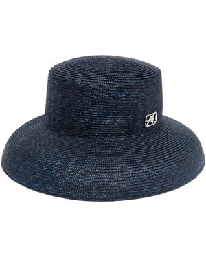 Alberta Ferretti Raffia Bucket Hat - Blue