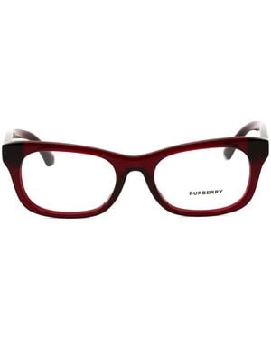 Burberry Rectangle-Frame Glasses - Red