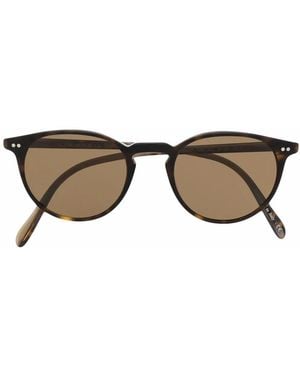 Oliver Peoples Riley Round-Frame Sunglasses - Brown