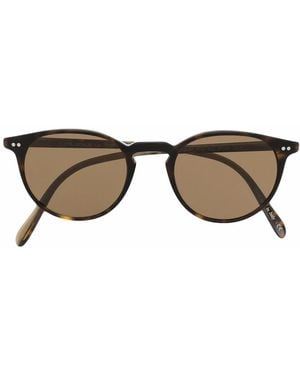 Oliver Peoples Riley ラウンドフレーム サングラス - ブラウン