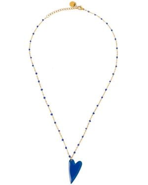 BLAKLACE Heart Pendant Necklace - Blue