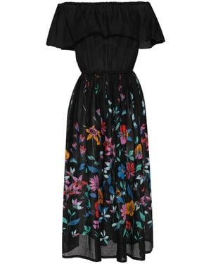 Bambah Off-Shoulder Jurk - Zwart