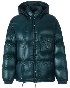 Moncler Kurze Karakorum Daunenjacke Mit Kapuze - Grün