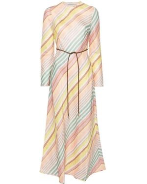 Zimmermann Halliday ストライプ ドレス - ナチュラル