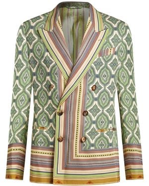 Etro ジオメトリックパターン ジャケット - グリーン