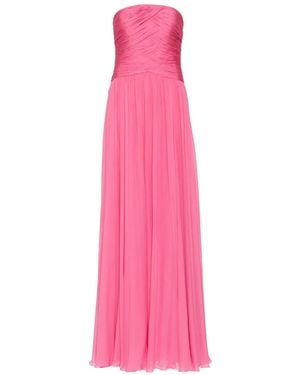 Zuhair Murad Strapless Silk-Chiffon Gown - Pink