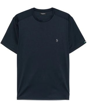 Stefano Ricci Logo-Plaque T-Shirt - Blue