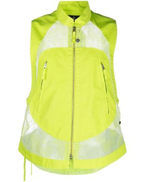 Stone Island Shadow Project Vest Distorted Ripstop Organza-tc - Yellow