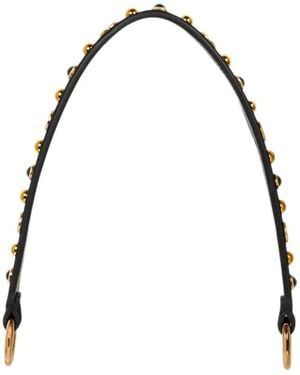 Etro Suede Bag Handle With Jewel Studs - White