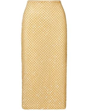 Veronica Beard Beaded Midi Skirt - Yellow