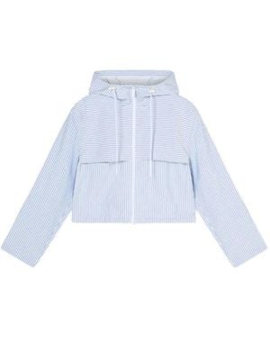 ARMANI EXCHANGE Hooded Striped Jacket - White