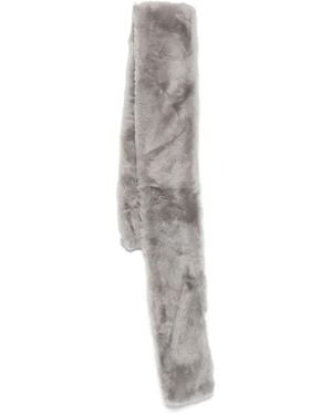 TOTEME Shearling Tuxedo Scarf - White