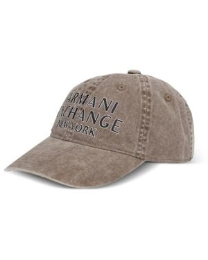 ARMANI EXCHANGE Logo-Detail Cap - Grey