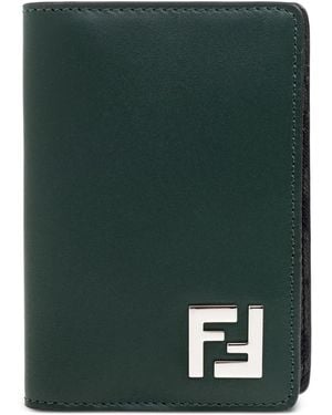 Fendi Ff-Detail Squared Cardholder - Green