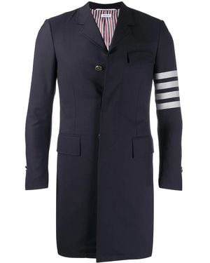 Thom Browne 4-Bar Plain Weave Suiting Overcoat - Multicolor