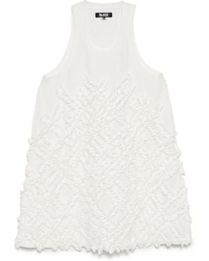COMME DES GARÇON BLACK Ärmelloses Kleid - Weiß