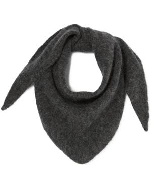 Claudie Pierlot Bufanda Triangular Con Efecto Cepillado - Negro