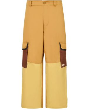 Marni Water-Repellent Gabardine Colour-Block Cargo Trousers - Yellow