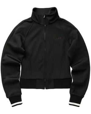 Y-3 Logo-Embroidered Zip-Up Sweatshirt - Black