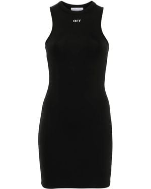Off-White c/o Virgil Abloh Mini Dress With Logo - Black