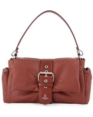 Vivienne Westwood Hazel Treasure Leather Shoulder Bag - Red