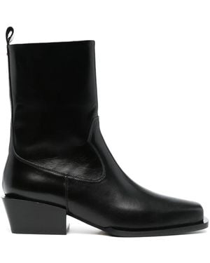 Aeyde Bill 60Mm Leather Boots - Black