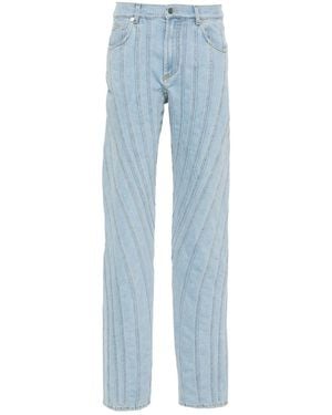 Mugler Jeans con dettaglio cuciture - Blu