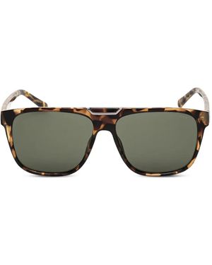 GUESS EYEWEAR Tortoiseshell-Effect Pilot-Frame Sunglasses - Grey