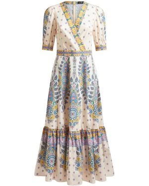 Etro Paisley-Print Midi Dress - White