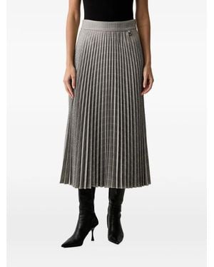 Joop! Check-Pattern Pleated Skirt - Black