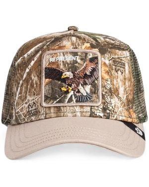 Goorin Bros Camouflage-Print Eagle-Patch Baseball Cap - Natural