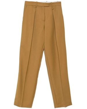 Alysi Pleated-Details Trousers - Natural
