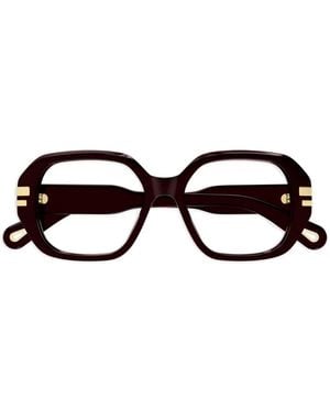 Chloé Brille Mit Oversized-Gestell - Rot