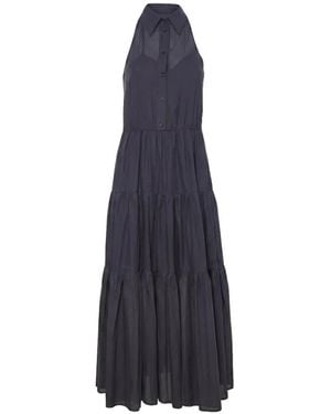 Pennyblack Sleeveless Ruffled Maxi Dress - Blue