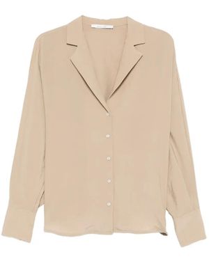 PHILIA LOFT Buttoned V-Neck Shirt - Natural
