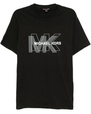 Michael Kors Logo-Embossed T-Shirt - Black